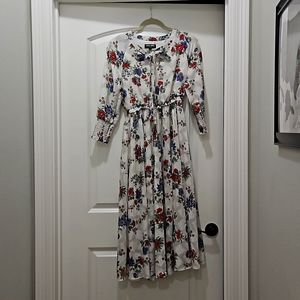 ASOS Vero Moda Floral Midi Dress with Bow